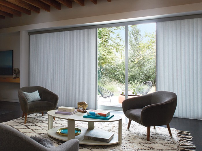 living room with two chairs and a coffee table